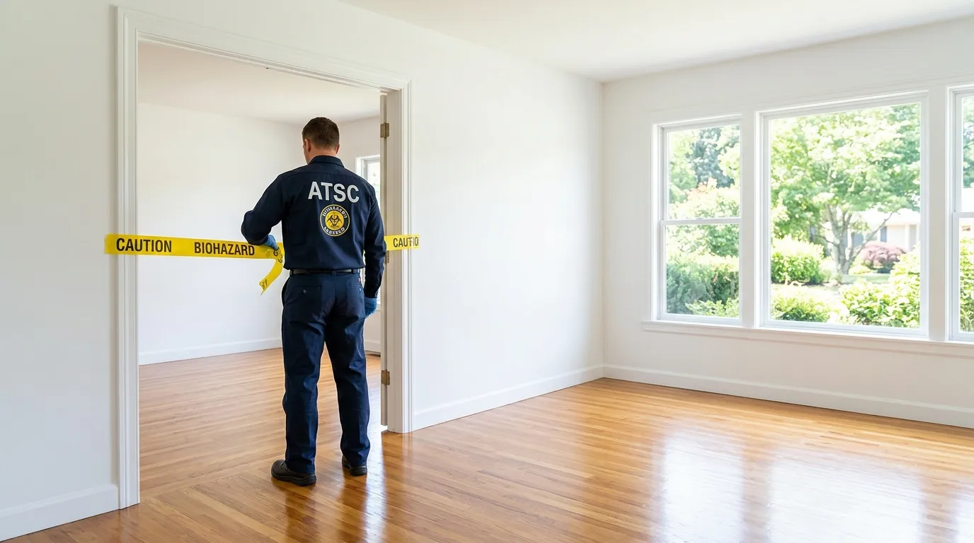 Certified biohazard cleanup crew performing Trauma Scene Cleanup in New Paltz